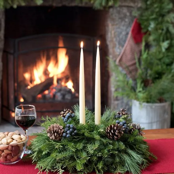 Snowy Christmas Centerpiece